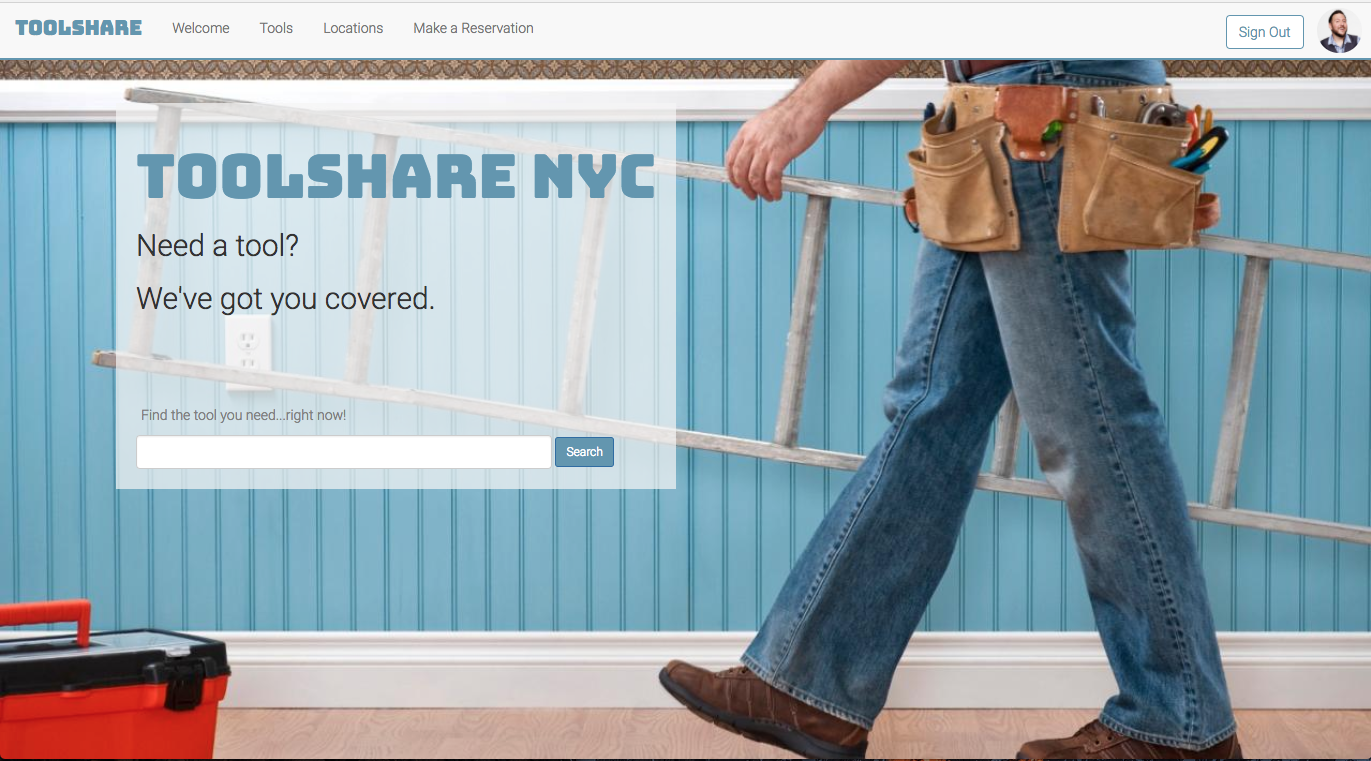 ToolShare project screenshot